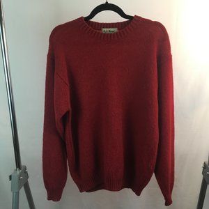Vintage  Mens L.L Bean 100%  M Red Wool Sweater